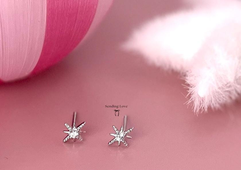 cute star sterling silver earrings