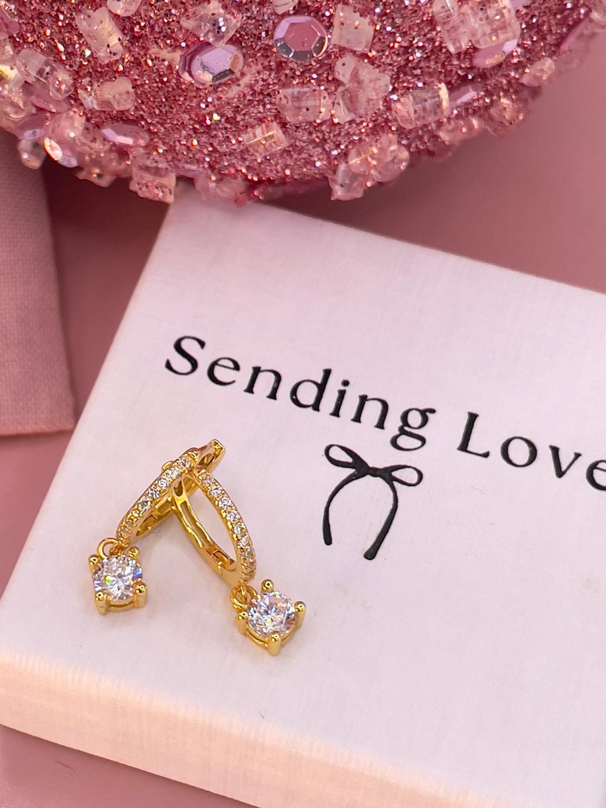 Bridesmaid CZ Hoop Earrings or Diamond CZ Huggie Hoop Earrings – Bridesmaid Gift, Sterling Silver CZ hoops, Wedding earrings, gift for her