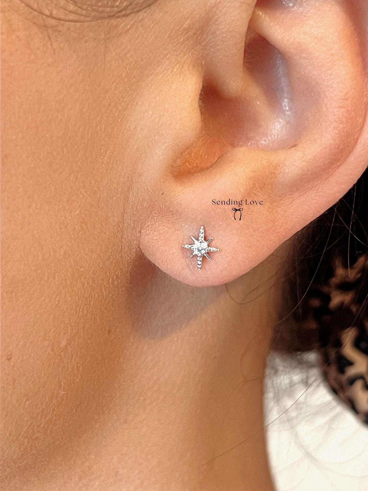 Sterling Silver Star Earrings | Dainty Star Studs | Christmas Stocking Filler Gift | Secret Santa Jewellery | Christmas Gift for Her