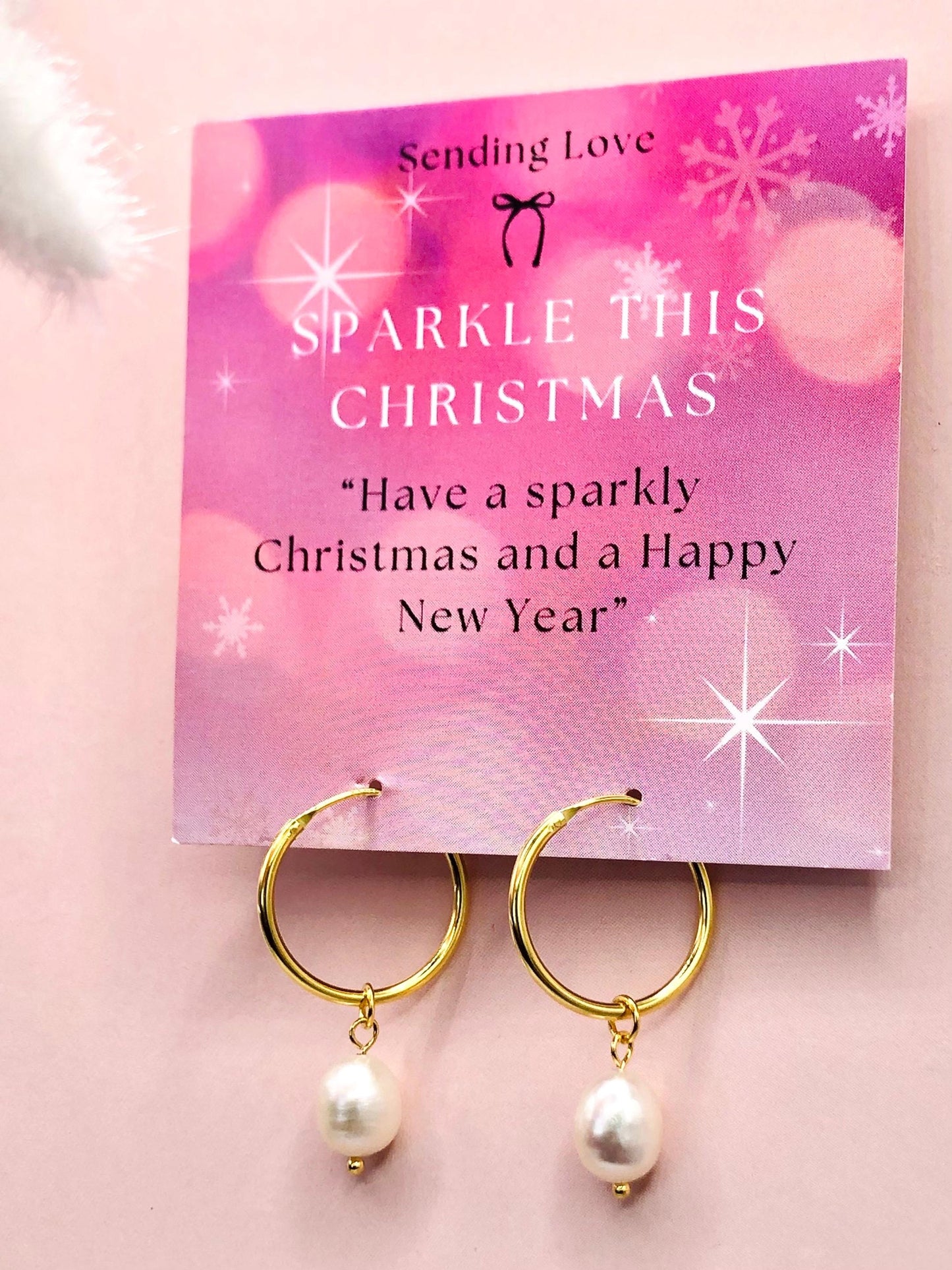 Freshwater Pearl Hoop Earrings | Gold or Silver 925 Silver Hoops | Real Pearl Earrings Under 20 | Bridesmaid Jewellery | Christmas Gift for