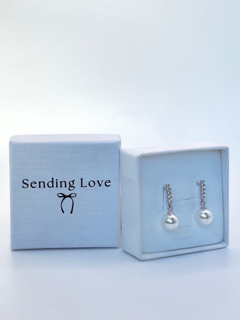 Freshwater Pearl Drop Earrings | Sterling Silver 2cm Earrings | Bridal Bridesmaid Jewellery | Christmas Party Earrings | Gift for Her
