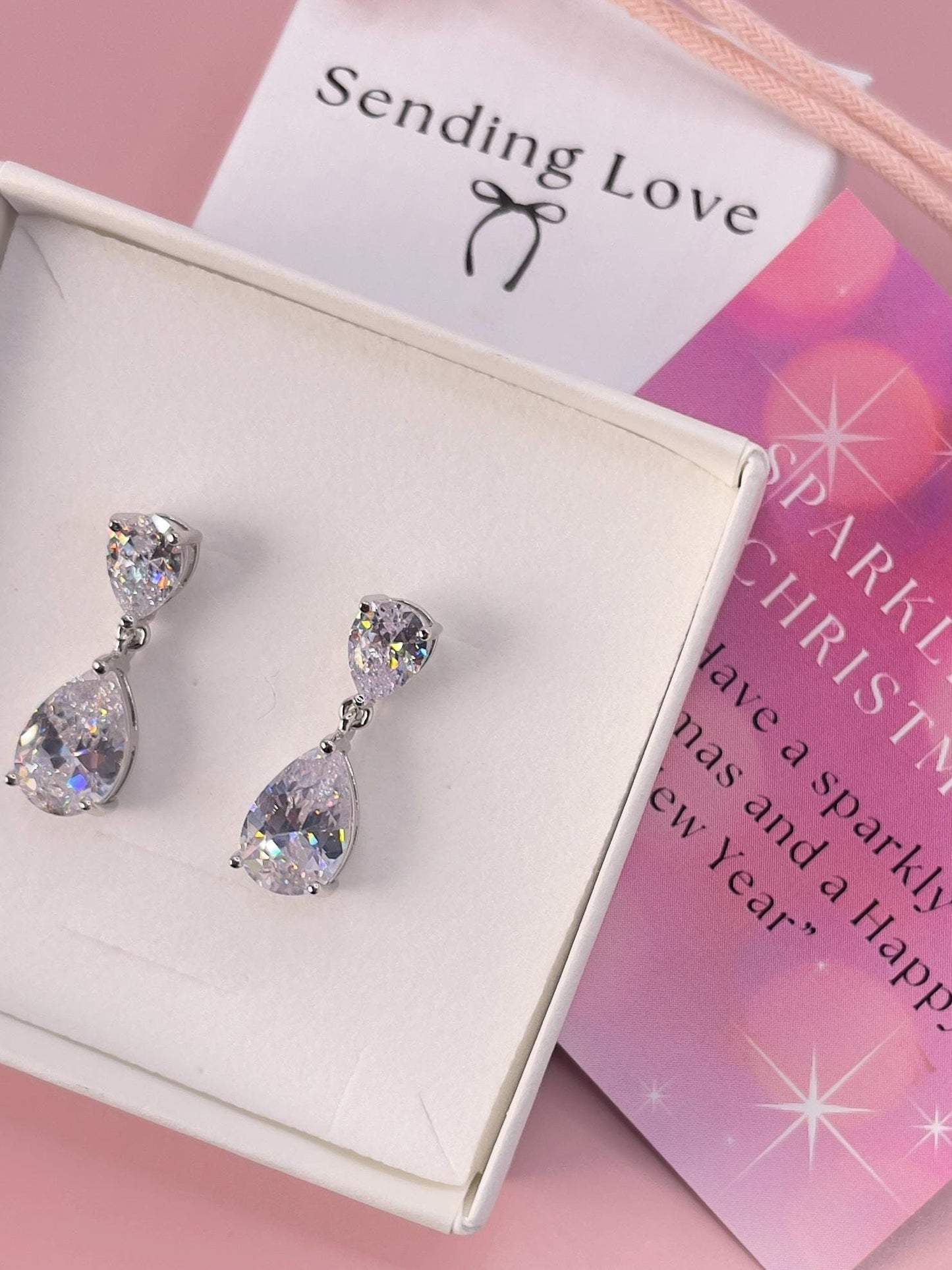 sparkly Christmas earrings for Christmas party and New Year’s party earrings
