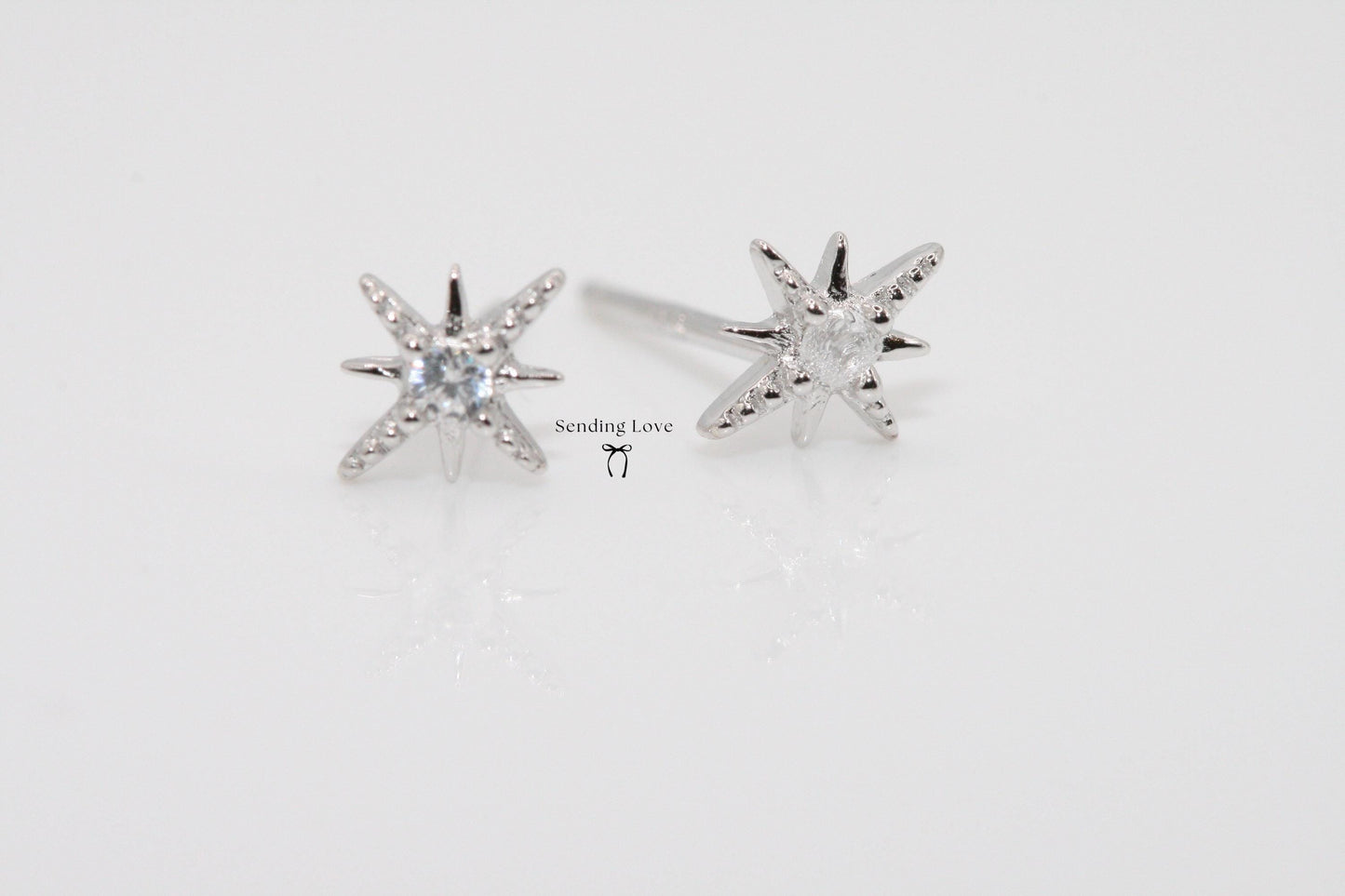 Sterling Silver Star Earrings | Dainty Star Studs | Christmas Stocking Filler Gift | Secret Santa Jewellery | Christmas Gift for Her