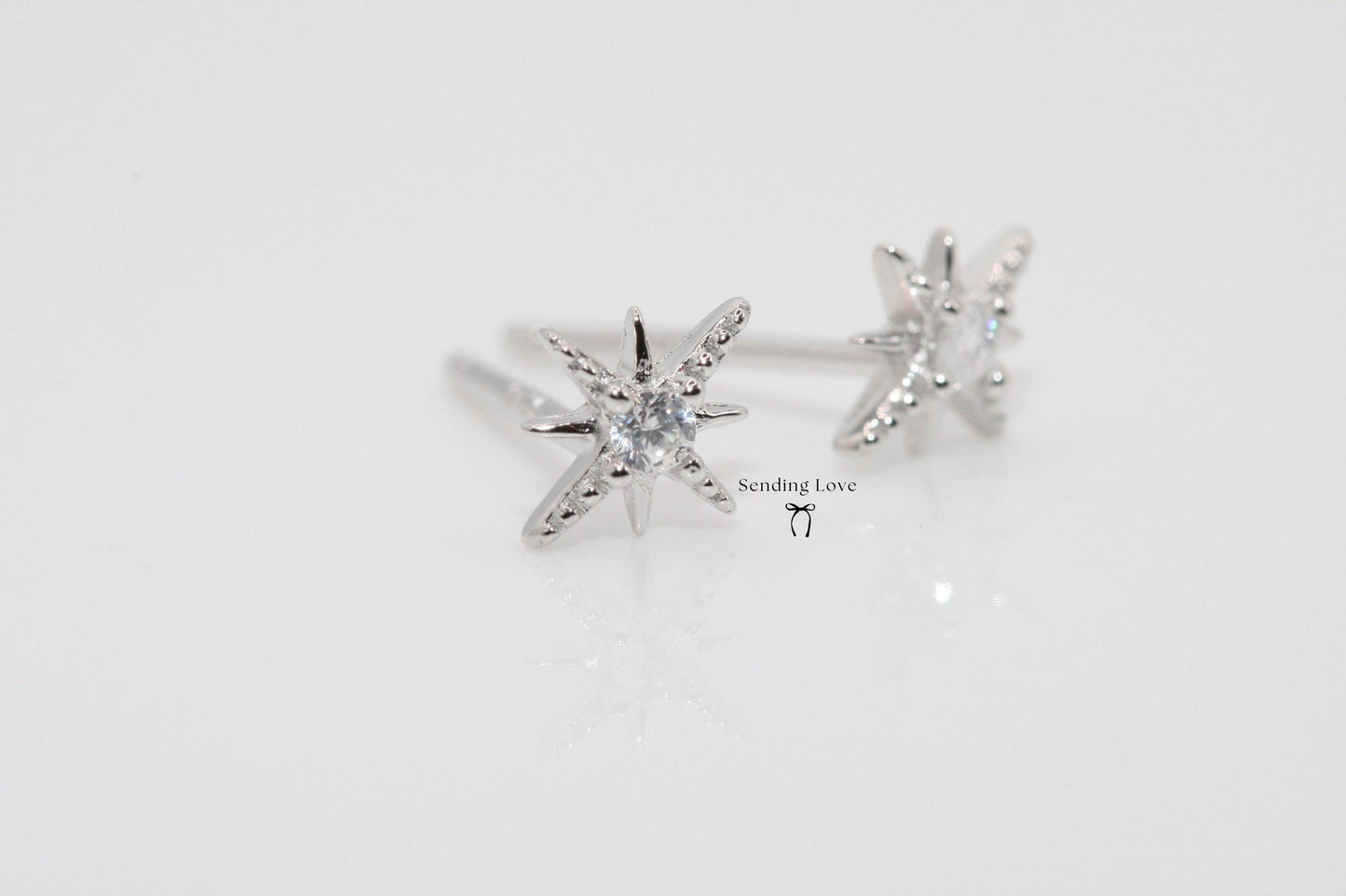 Sterling Silver Star Earrings | Dainty Star Studs | Christmas Stocking Filler Gift | Secret Santa Jewellery | Christmas Gift for Her