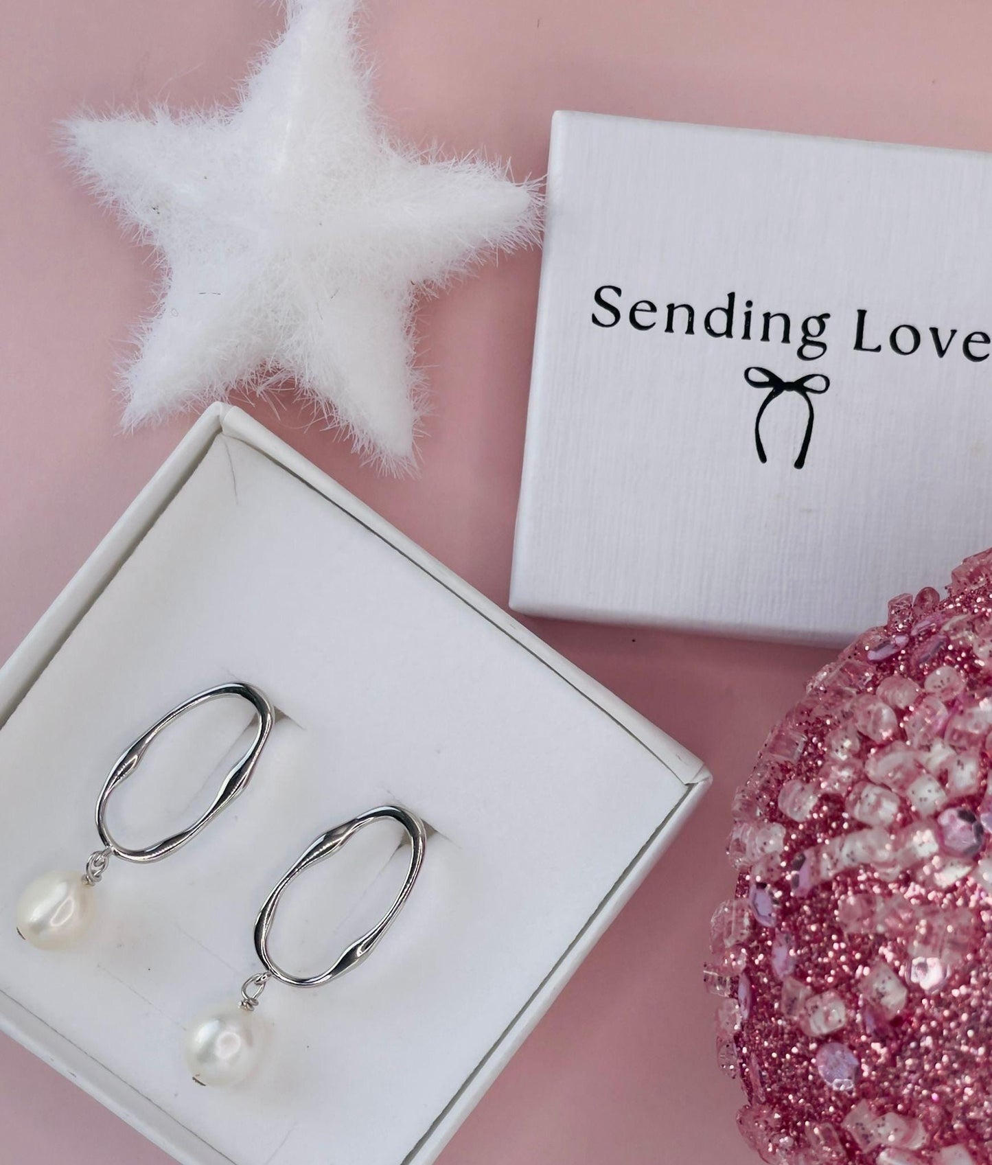 Silver Pearl Drop Earrings | Real Freshwater Pearls | Sterling Silver Dangle Earrings | Bridal Jewellery | Christmas Gift for Her