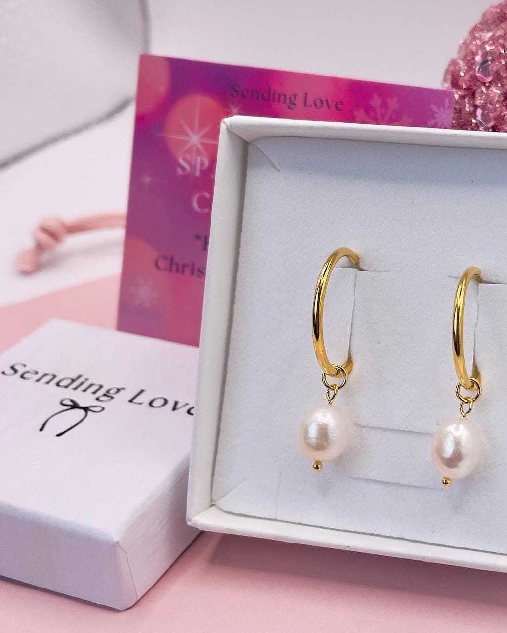 Freshwater Pearl Hoop Earrings | Gold or Silver 925 Silver Hoops | Real Pearl Earrings Under 20 | Bridesmaid Jewellery | Christmas Gift for