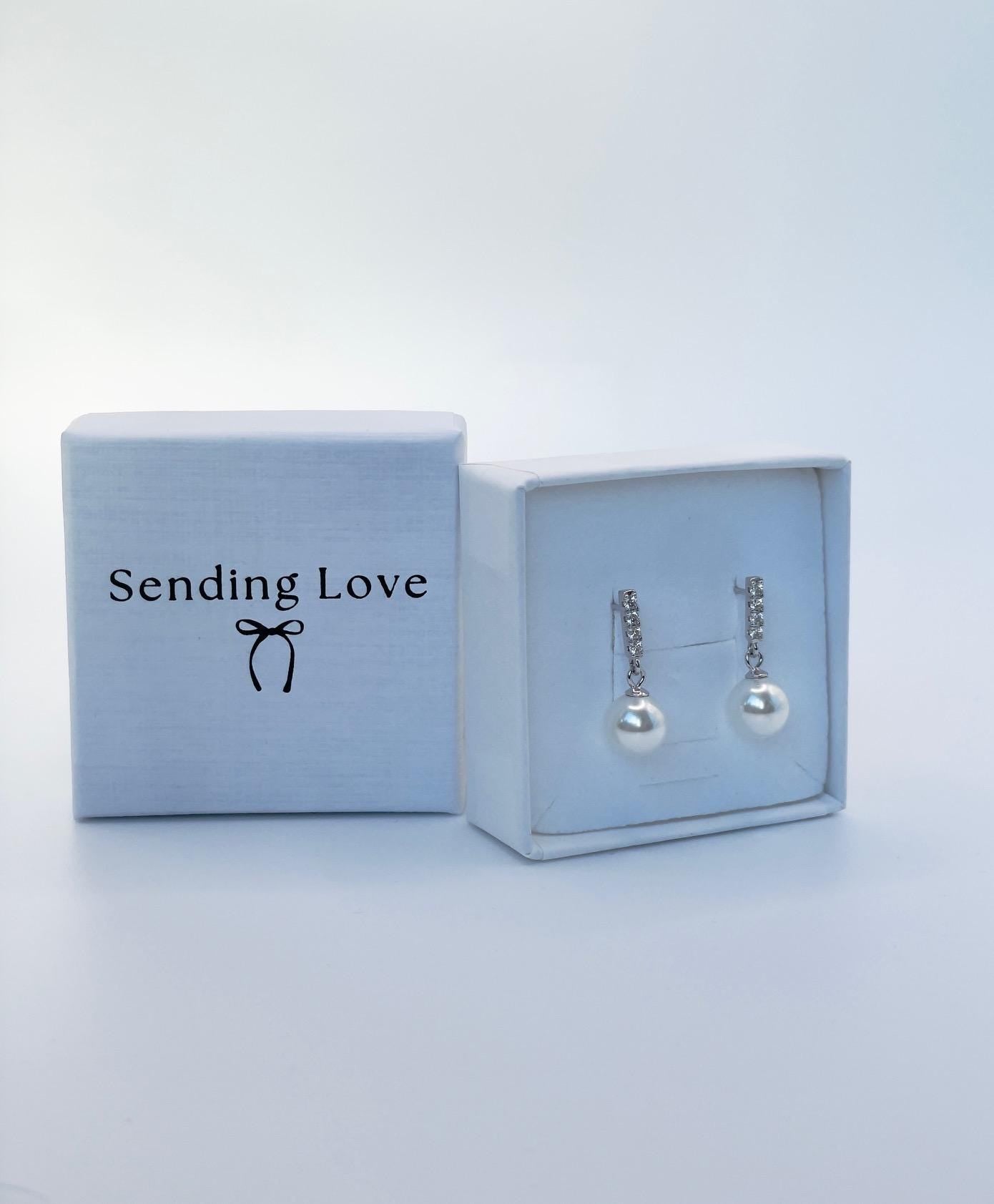 Freshwater Pearl Drop Earrings | Sterling Silver 2cm Earrings | Bridal Bridesmaid Jewellery | Christmas Party Earrings | Gift for Her