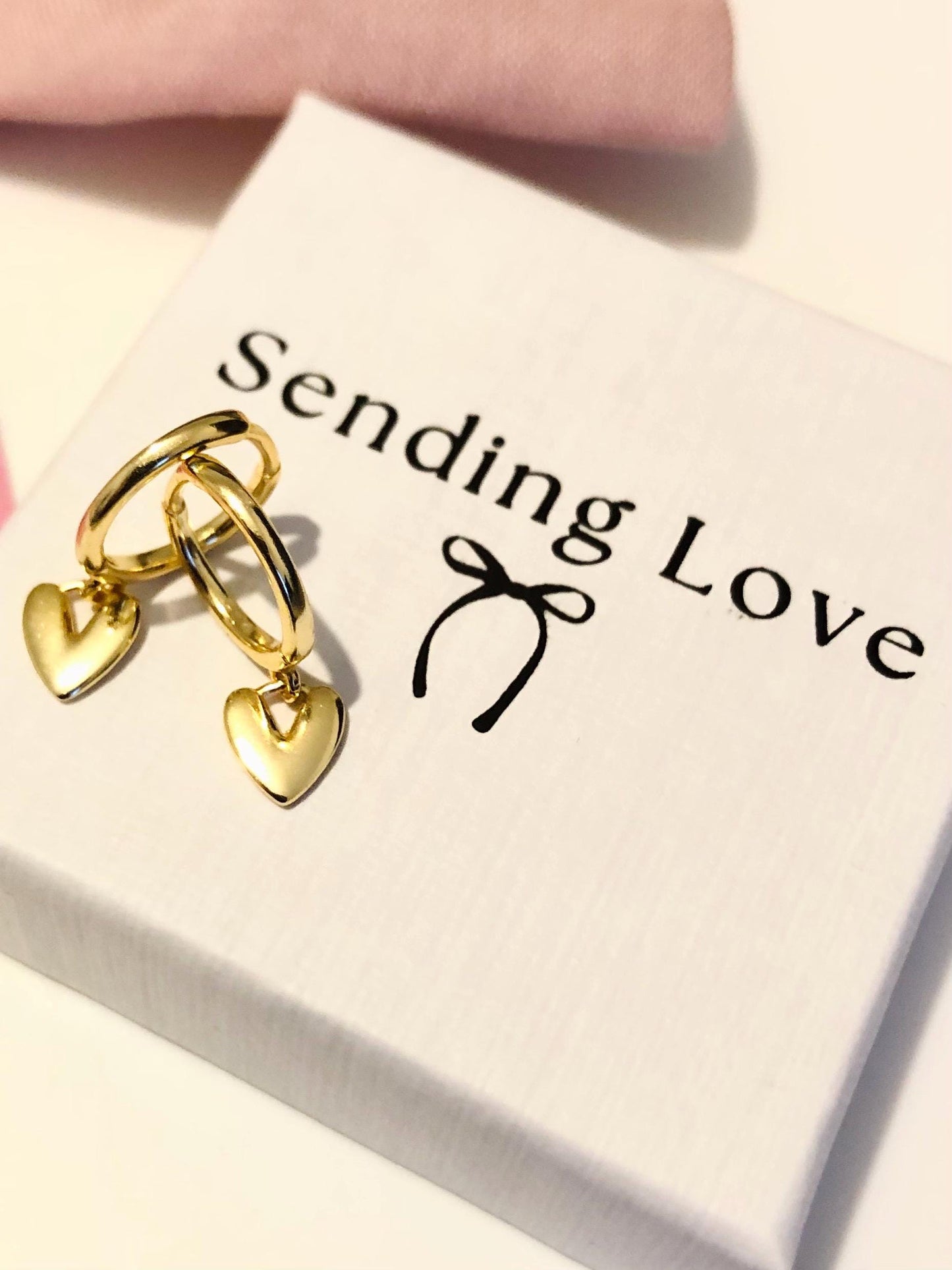 Heart earrings, heart shape earrings gift, 925 silver heart hoops, Bridesmaids gifts, earrings for her, bridesmaid's gift earrings