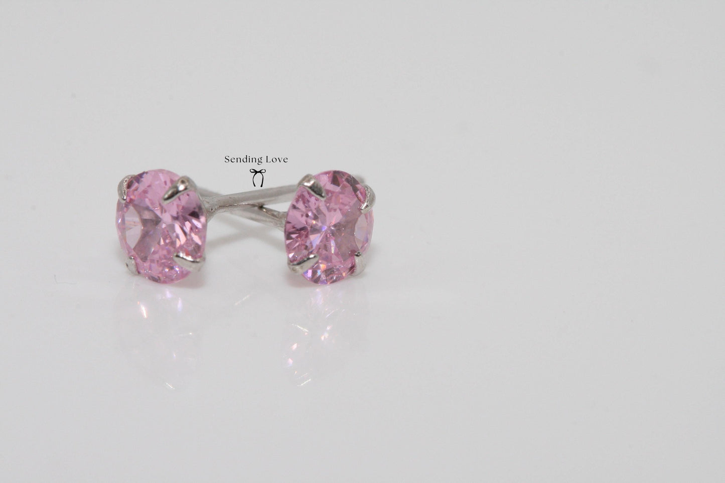 Sterling Silver Bridesmaid Earrings: Cubic Zirconia Studs, Wedding Jewelry