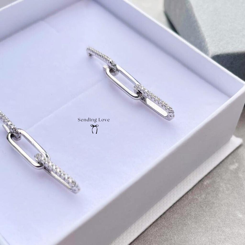 Link chain Earrings | sparkly link chain earrings | Gold and Silver link Earrings | chain earrings | Christmas Gift for Her