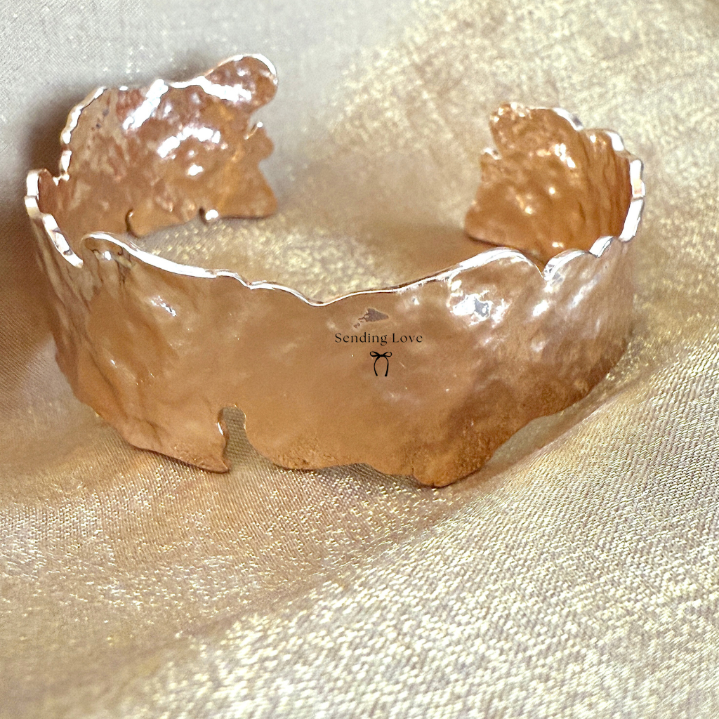 Gold Textured Cuff Bracelet