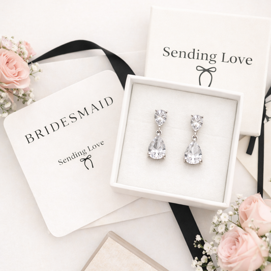 Teardrop Bridesmaid Earrings | Sending Love