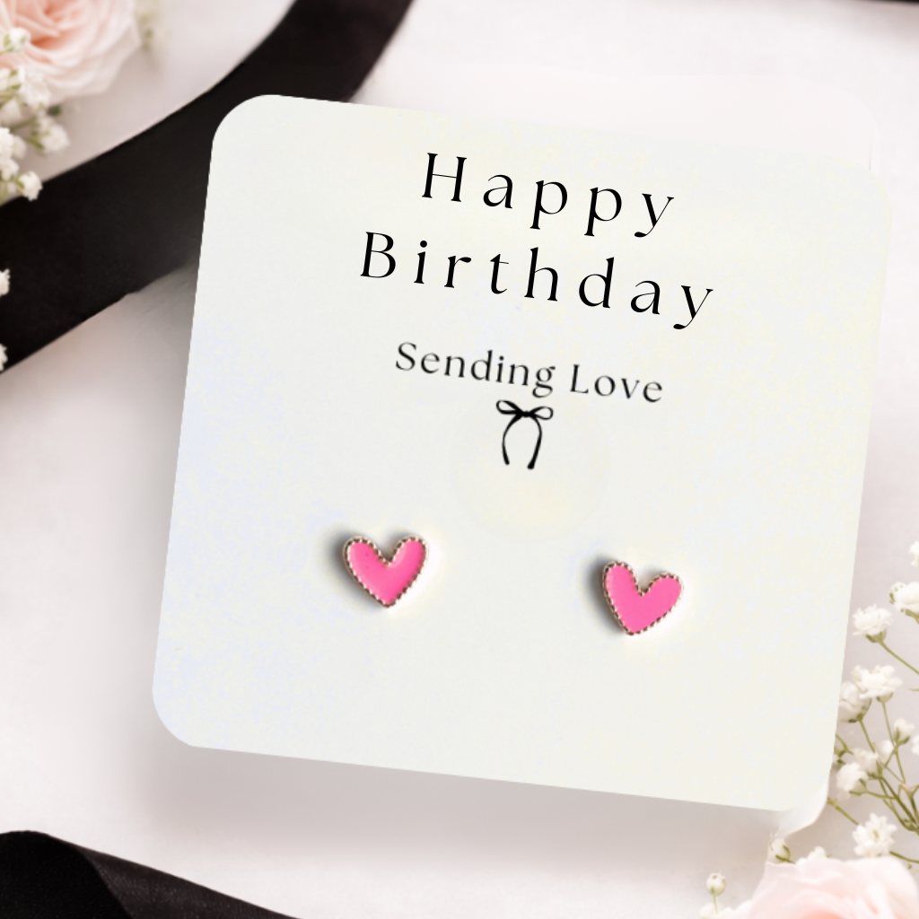 Heart Earrings Gift for Birthday | Happy Birthday Earrings Gift
