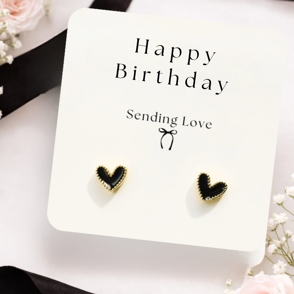 Heart Earrings Gift for Birthday | Happy Birthday Earrings Gift