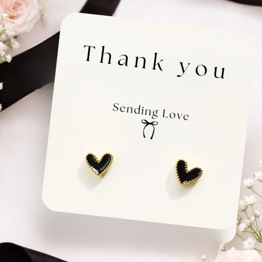 Thank you gift | Heart Earrings gifts | Thank you gifts for her