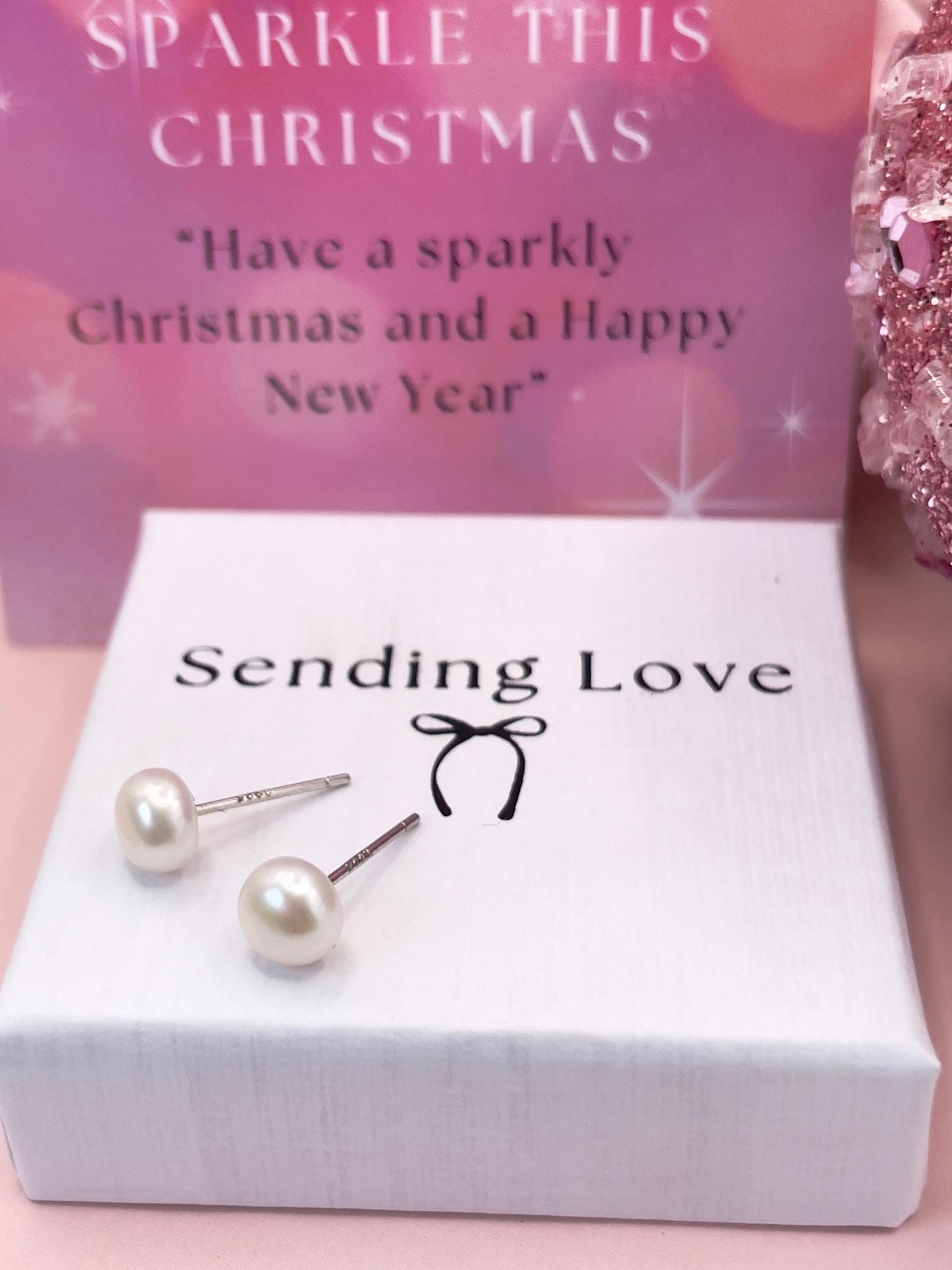 Freshwater Pearl Stud Earrings: Sterling Silver Minimalist Style