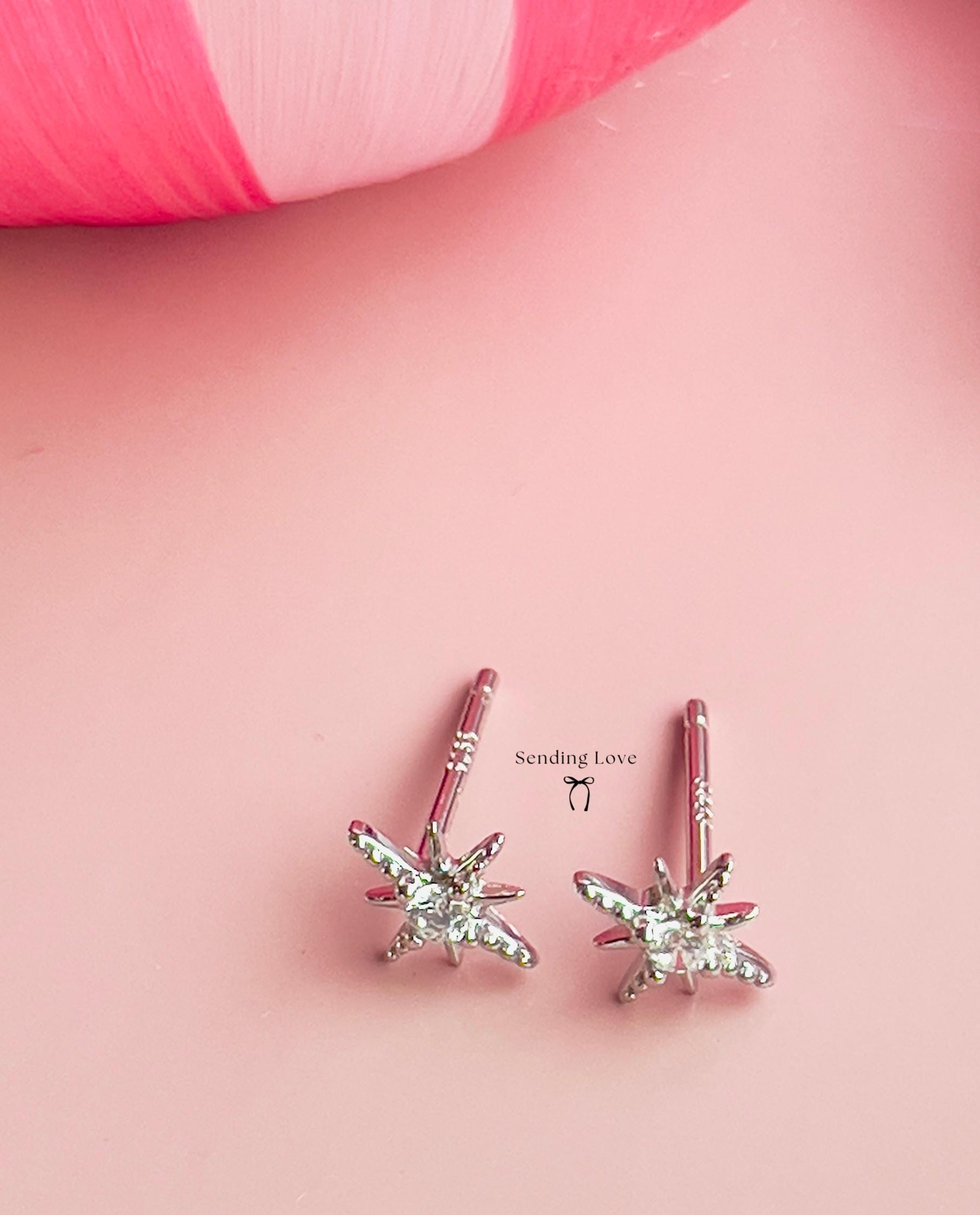 Sterling Silver Star Earrings | Dainty Star Studs | Christmas Stocking Filler Gift | Secret Santa Jewellery | Christmas Gift for Her