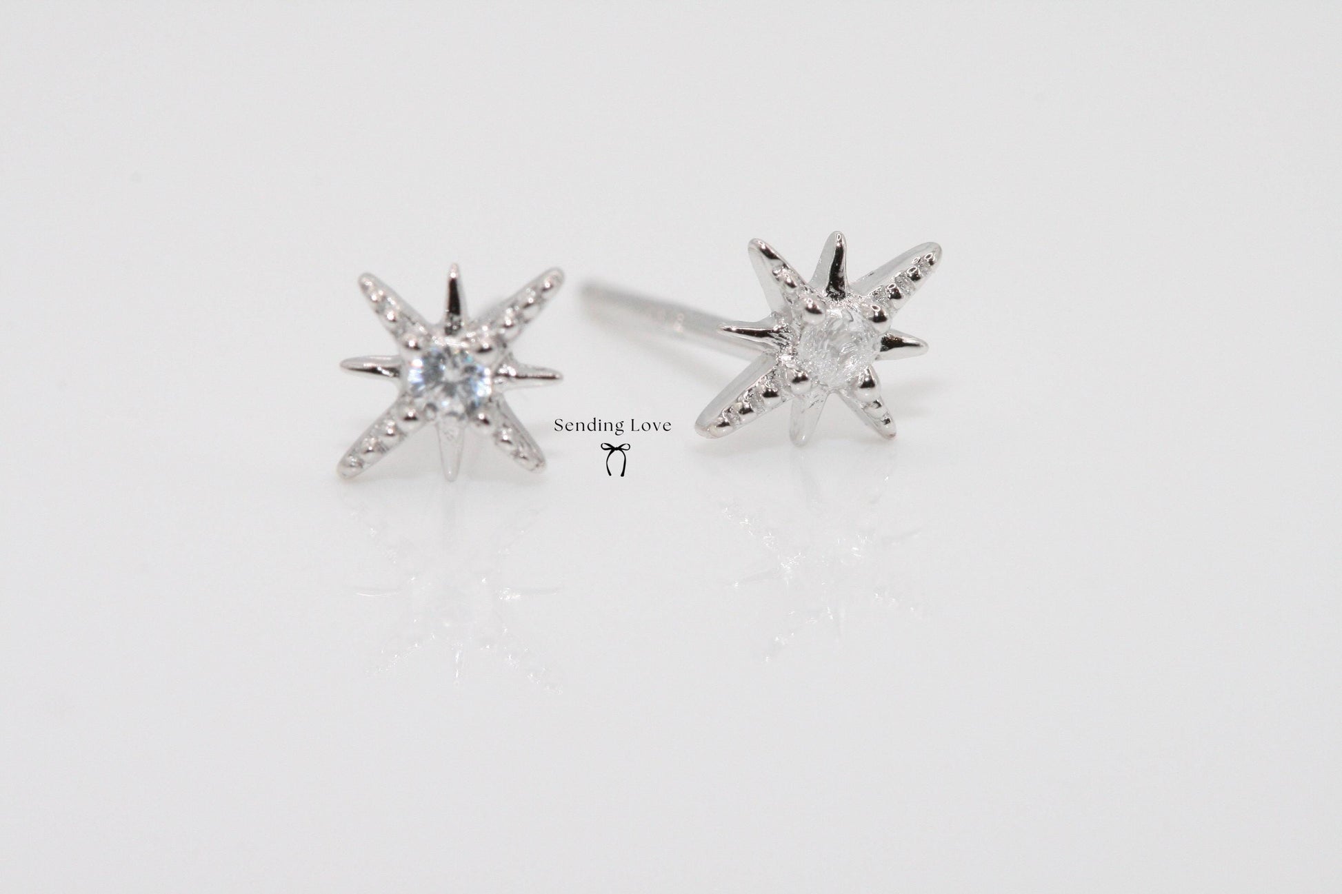 Sterling Silver Star Earrings | Dainty Star Studs | Christmas Stocking Filler Gift | Secret Santa Jewellery | Christmas Gift for Her