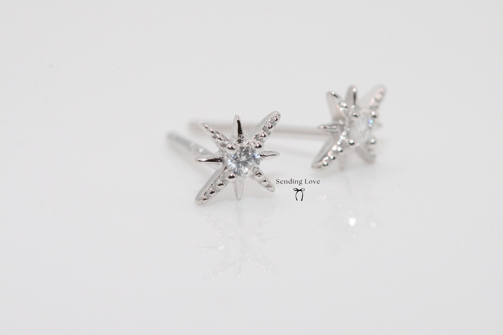 Sterling Silver Star Earrings | Dainty Star Studs | Christmas Stocking Filler Gift | Secret Santa Jewellery | Christmas Gift for Her