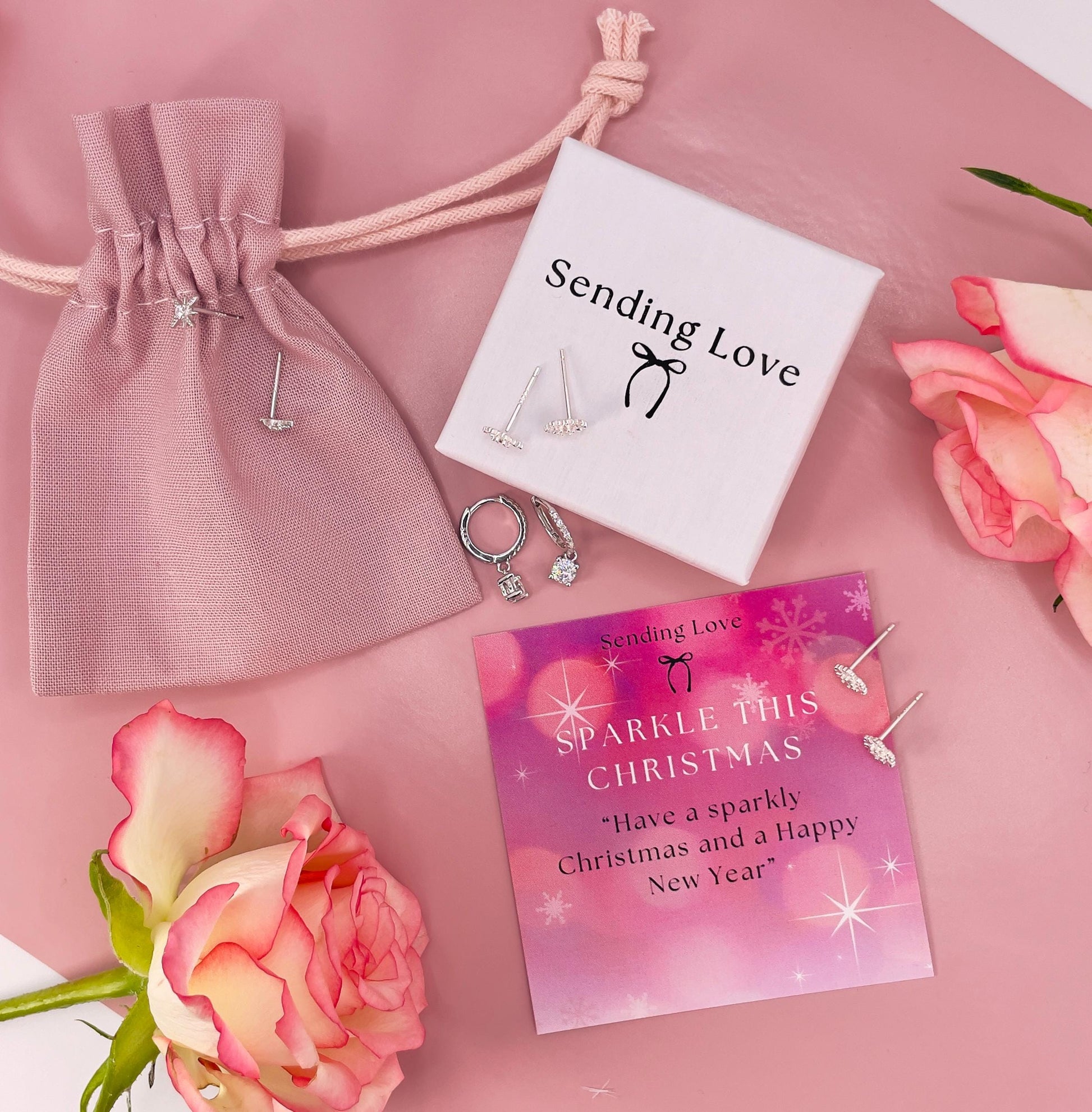 Sterling Silver Star Earrings | Dainty Star Studs | Christmas Stocking Filler Gift | Secret Santa Jewellery | Christmas Gift for Her