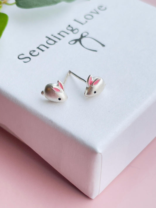 Sterling Silver Mouse Earringsr | Tiny Studs for Girls | Christmas Stocking Filler Jewellery | Children’s Earrings Gift | little girls gifts